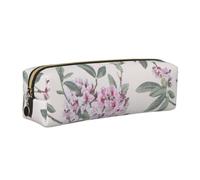 JKLQWC Trousse à crayons en cuir imprimé vieux rose avec fermeture éclair dorée - Organiseur simple et léger pour l'école, le bureau, les voyages, le maquillage, doré, One Size, Cartable
