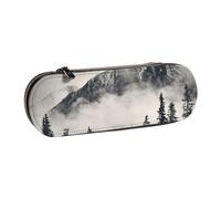 JKLQWC Trousse à crayons en cuir synthétique avec fermeture éclair - Motif camouflage numérique - Pour bureau, école, voyage, Falaise fumée canadienne, One Size, Cartable