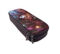 JKLQWC Trousse à crayons en cuir synthétique avec fermeture éclair pour filles et garçons avec imprimé tie and dye hippie pour le bureau et l'école, Nuit étoilée Deep Outer Space, One Size, Cartable