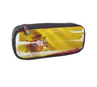 JKLQWC Trousse à crayons en cuir synthétique avec illustration abstraite, science, chimie, illustration 3D imprimée en 3D, jolie trousse à crayons avec fermeture éclair, pour bureau, école, trousse à