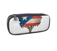 JKLQWC Trousse à crayons en cuir synthétique avec illustration abstraite, science, chimie, illustration 3D imprimée en 3D, jolie trousse à crayons avec fermeture éclair, pour bureau, école, trousse à