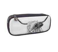 JKLQWC Trousse à crayons en cuir synthétique imprimé camouflage avec fermeture éclair pour le bureau, l'école, les étudiants, les adolescents, les filles, les garçons, les adultes, Portrait d'une