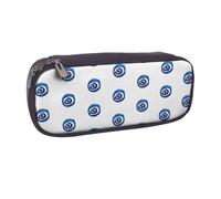 JKLQWC Trousse à crayons en cuir synthétique imprimé grenouille mignonne avec fermeture éclair pour bureau, école, trousse à crayons pour étudiants, adolescents, filles, garçons, adultes, Mauvais yeux