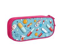 JKLQWC Trousse à crayons imprimée avec motif de médecine de dessin animé - Jolie trousse à crayons avec fermeture éclair - Boîte de rangement pour bureau, école, adolescent, fille, garçon, adulte,