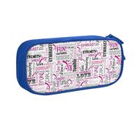JKLQWC Trousse à crayons imprimée rose avec fermeture éclair pour bureau, école, adolescent, fille, garçon, adulte, noir, bleu, One Size, Cartable
