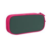 JKLQWC Trousse à crayons imprimée verte et grise avec fermeture éclair pour bureau, école, adolescent, fille, garçon, adulte, noir, rose, One Size, Cartable