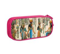 JKLQWC Trousse à crayons imprimée Women in Ancient Egypt - Jolie trousse à crayons avec fermeture éclair - Boîte de rangement pour bureau, école, adolescent, fille, garçon, adulte, noir, rose, One