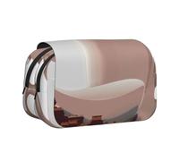 JKLQWC Trousse à crayons marron avec imprimé hiboux mignons pour enfants, hommes et femmes, deux couches de grande capacité, trousse de maquillage, organisateur pour bureau, école, voyage, Tasse à