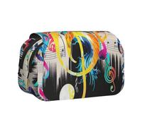 JKLQWC Trousse à crayons marron avec imprimé hiboux mignons pour enfants, hommes et femmes, deux couches de grande capacité, trousse de maquillage, organisateur pour bureau, école, voyage, Note de