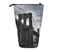 JKLQWC Trousse à crayons rétractable avec imprimé Chicago pour voyage, école, bureau, cadeaux, Brooklyn Bridge, Taille unique, Cartable