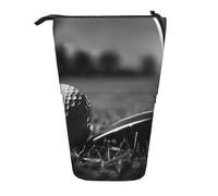 JKLQWC Trousse à crayons rétractable avec imprimé Chicago pour voyage, école, bureau, cadeaux, Noir Blanc Golf, Taille unique, Cartable