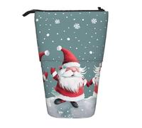 JKLQWC Trousse à crayons rétractable sur pied - Motif dauphin d'hiver imprimé papeterie et trousse de maquillage pour voyage, école, bureau, cadeaux, Nains de Noël drôles, Taille unique, Cartable