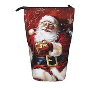 JKLQWC Trousse à crayons rétractable sur pied - Motif tête de mort 1 imprimé papeterie et trousse de maquillage pour voyage, école, bureau, cadeaux, Cadeau de Noël Père Noël, Taille unique, Cartable