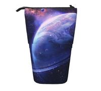 JKLQWC Trousse à crayons rétractable sur pied - Motif tête de mort 1 imprimé papeterie et trousse de maquillage pour voyage, école, bureau, cadeaux, Planète, Taille unique, Cartable