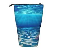 JKLQWC Trousse à crayons rétractable sur pied - Trousse de maquillage et de papeterie pour la Saint-Valentin, pour voyage, école, bureau, cadeaux, Vue sous-marine sur la mer, Taille unique, Cartable