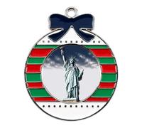 JKLQWH Collier de Noël Statue de la Liberté - Pendentifs de Noël imprimés - Collier en métal - Pendentifs de Noël à faire soi-même pour colliers, décorations artisanales - Pendentif de Noël en