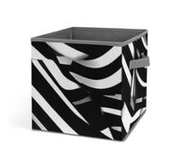 JKLQWH Grands bacs de rangement pliables avec lignes noires et blanches imprimées, paniers de rangement cubiques en tissu Oxford, pour vêtements, couvertures, couettes, draps de lit, oreillers et