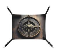 JKLQWH Hamac pour chat, avec motif magique de runes nordiques, boussole imprimée, tapis d'extérieur doux lavable pour chat, hamac pour animal domestique, lit réglable, avec sangles réglables et