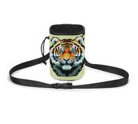 JKLQWH Little Fat Tiger Head Sac de dressage pour animal domestique Sac banane de dressage pour chien Poche portable Sac à friandises pour chiot