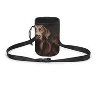 JKLQWH Sac banane de dressage pour chien avec imprimé labrador retriever marron