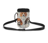 JKLQWH Sac banane de dressage pour chien avec motif imprimé Beagle