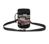 JKLQWH Sac de dressage pour animal de compagnie avec imprimé classique de voiture Roadsters à l'ancienne, sac banane pour promener votre chien, sac à friandises portable pour animaux de compagnie