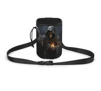 JKLQWH Sac de dressage pour animal domestique avec imprimé Grim Reaper - Sac banane pour promener votre chien - Pochette à friandises portable pour animaux de compagnie