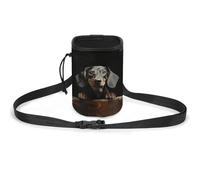 JKLQWH Sac de dressage pour chien avec imprimé teckel - Sac de dressage portable pour animal domestique
