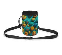 JKLQWH Sac de dressage pour chien avec motif visage souriant - Sac de dressage portable pour animal domestique