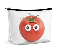 JKLQWH Trousse de maquillage en cuir imperméable pour femme avec inscription « I Love You from My Head Tomatoes » - Trousse de toilette portable avec fermeture éclair - Organiseur de maquillage pour
