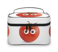 JKLQWH Trousse de maquillage « I Love You from My Head Tomates » - Grande capacité - Rangement vertical - En cuir résistant à l'eau - Organiseur de produits de toilette pour soins de la peau et