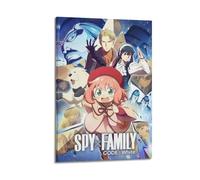 JKLSCEB SPY×FAMILY Impression sur toile murale décorative avec nom de code blanc anime 3 - 60 x 90 cm