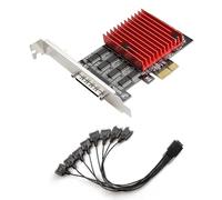 jklymm Adaptateur PCIE vers 8 ports RS232 - Carte principale de communication vers carte d'extension WCH384 - Profil bas