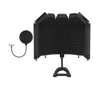 jklymm Bouclier d'isolation professionnel pliable pour microphone améliore la clarté de la voix, parfait pour les musiciens et les diffuseurs, insonorisation Micr Protect