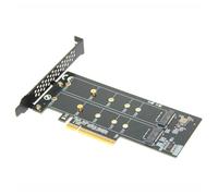 jklymm Double fente NVMe GPIB Version X16 ASSAULT Link pour extension de stockage de disque et transfert de données extrêmement rapide compatible avec retour