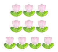 jklymm Lot de 10 perles intercalaires à deux trous pour colliers, boucles d'oreilles, pendentifs, accessoires de fabrication de bijoux, perles de fleurs pour bracelets avec trous pour la fabrication