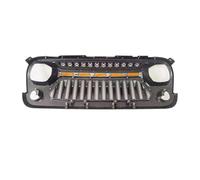 JKNONCBSG Calandre Supérieure Capot Grille Protection AV&Ant en ABS Noir Mat, Inserts de Capot, Cache-Grille pour Wrangler JK K003 2007-2017