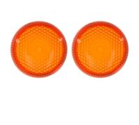 JKNONCBSG momt Clignotants Clignotant de moto Bullet 2 pièces Couvercle lentille pour Touring Pour Sportster XL 883 1200 Pour Dyna Pour Softail(Orange Lens Cover)