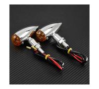JKNONCBSG momt Clignotants Clignotants de moto Bullet, feux clignotants, lampe noire/chromée Pour Sportster XL Pour Cruiser Pour Chopper(Blue S1000R l)
