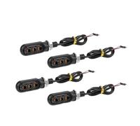 JKNONCBSG momt Clignotants Clignotants LED pour moto, feux de freinage dynamiques à eau courante, 12 V, 10 mm(4pcs smoky)