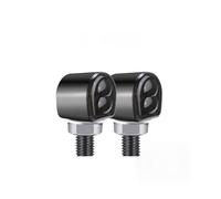 JKNONCBSG momt Clignotants Feu Clignotant De Moto Ambre MM8, Support 12 V, Lampe D'avertissement Direction, Indicateur Position Latéral(2eyes Black Shell)