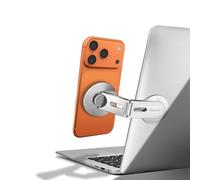 Jkoailiwi Support de téléphone magnétique pour ordinateur portable et moniteur, support latéral caché, support de caméra réglable à 360 ° pour MagSafe iPhone 12-17 Air Pro Max, compatible avec Tesla