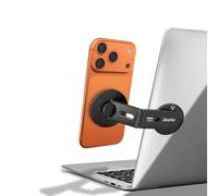 Jkoailiwi Support magnétique de téléphone portable rotatif à 360° pour moniteur et Tesla, support latéral d'ordinateur double écran compatible avec MagSafe iPhone 12-17 Series, accessoire portable