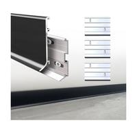 JKODE Panneaux de plinthes en Aluminium imperméables sans Couture for Maisons Mobiles, Garniture de plinthe Noire de 4,1 Pieds for terrasses et porches(2pcs)