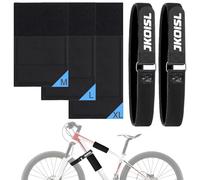 JKOISL Protection de Cadre de Vélo 18 22 25CM+ Sangles de Porte-Vélos 65CM, Protection de Transport pour Vélo Accessoires pour Vélos de Randonnée, Vélos Tout Terrain