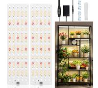 JKOKPMG 270 LEDs Lampe Horticole,2 Pcs Lumière Horticole à Spectre Complet | 6500K Lampes de Croissance Horticoles Avec Minuterie 3/9/12h,3 Modes,10 Types De Luminosité Pour Plantes D'intérieur