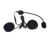 JKOKPMG Casque Bluetooth Accessoire de Casque de Moto Microphone antibruit Haut de Gamme Casque sans Fil pour système d'interphone V8 Noir ABS léger