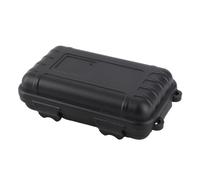JKOKPMG Conteneur de Stockage de Survie hermétique en Plein air, boîtier scellé étanche aux Chocs pour Le Camping, la pêche, Le Bateau, Plastique Noir 13,5 cm x 8 cm x 3,8 cm