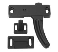 JKOKPMG Kit de loquet et poignée de porte moustiquaire pour camping-car, serrure de remplacement universelle en métal robuste pour camping-cars, remorques de voyage, noir, ensemble de 3 (Droite)