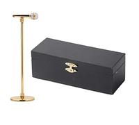 JKOKPMG Modèle de Microphone en cuivre plaqué Or, décor d'instrument de Musique Artisanal Exquis, réplique de Microphone réaliste pour la décoration de Bureau à Domicile, Style Vintage, (16-22 cm)